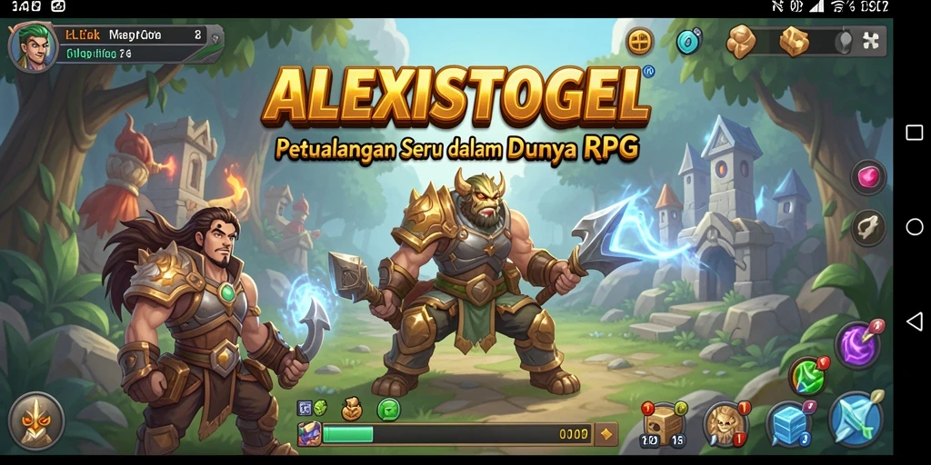 Tampilan gameplay seru ALEXISTOGEL dengan pertarungan RPG mendebarkan.