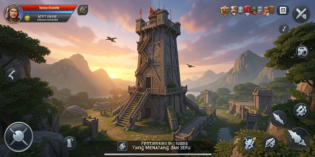 Gameplay menara pertahanan yang seru dan menyenangkan.