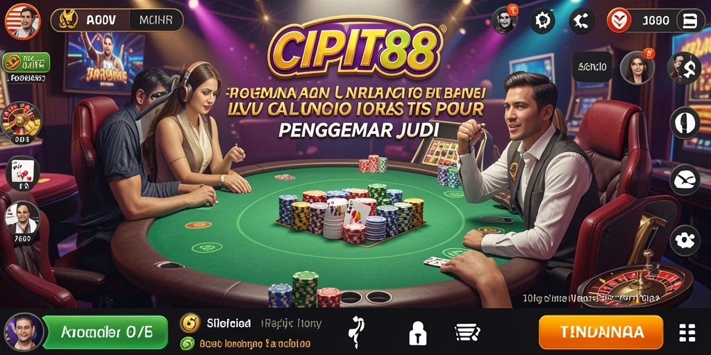 Screenshot gameplay Live Casino menampilkan dealer langsung dan suasana permainan.