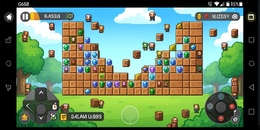 Tampilan menarik dari gameplay game Puzzle G668.
