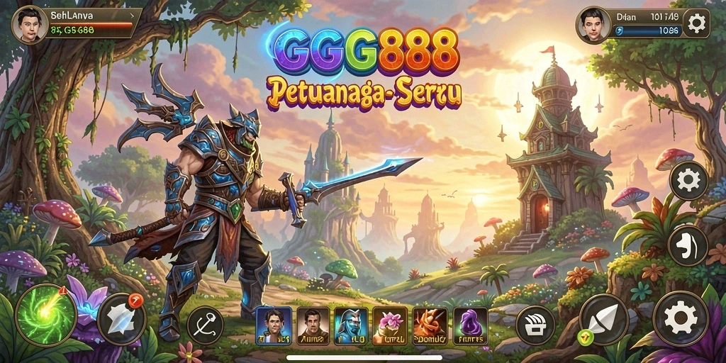 Screenshot gameplay GGG888 yang menunjukkan aksi petualangan yang mendebarkan.