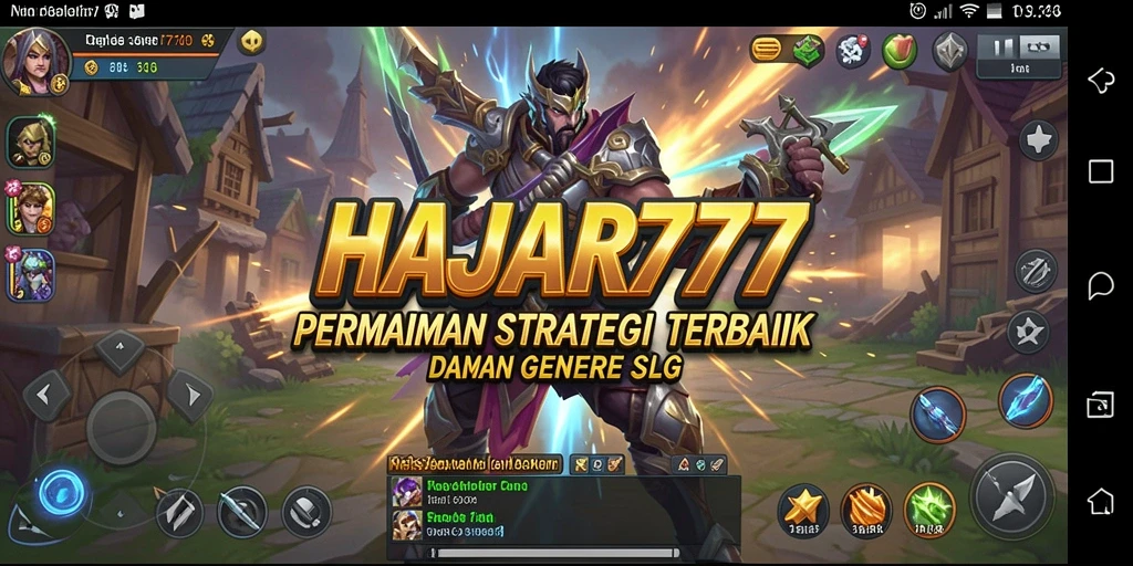 Tampilan seru gameplay HAJAR777 yang menampilkan strategi dan pertempuran.