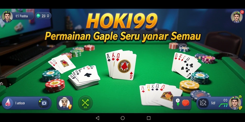 Screenshot gameplay HOKI99 menampilkan momen seru permainan Gaple.