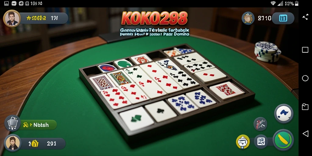 Screenshot KOKO288 menampilkan gameplay seru permainan Gaple.