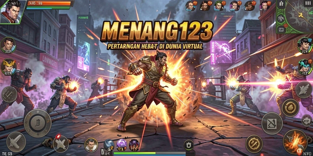Tampilan gameplay seru dalam MENANG123 dengan pertarungan yang spektakuler.