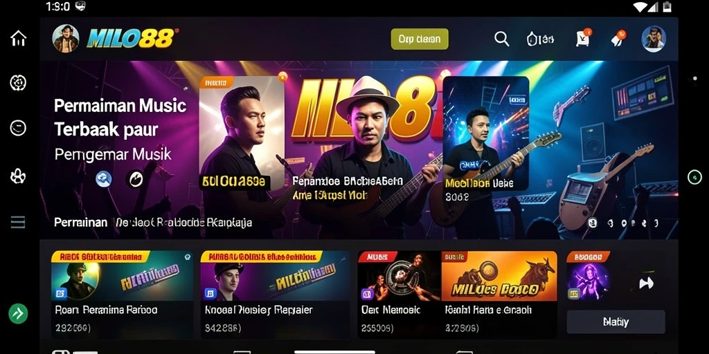 Gambaran gameplay <strong>MILO88</strong> yang menyenangkan dan interaktif dengan berbagai alat musik.