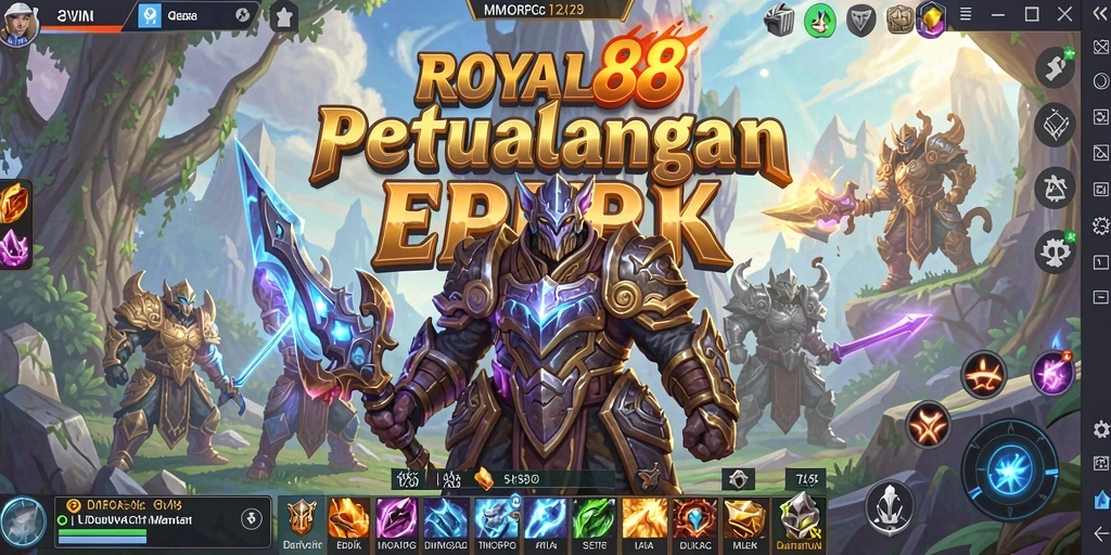 Tampilan gameplay ROYAL88 yang epik dalam dunia MMORPG.