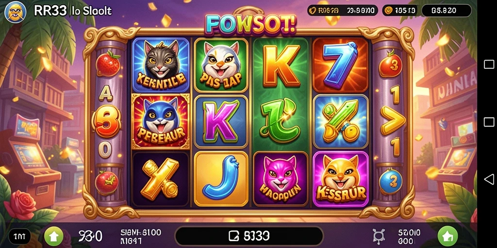 Screenshot gameplay RR33 menampilkan serunya permainan Slot.