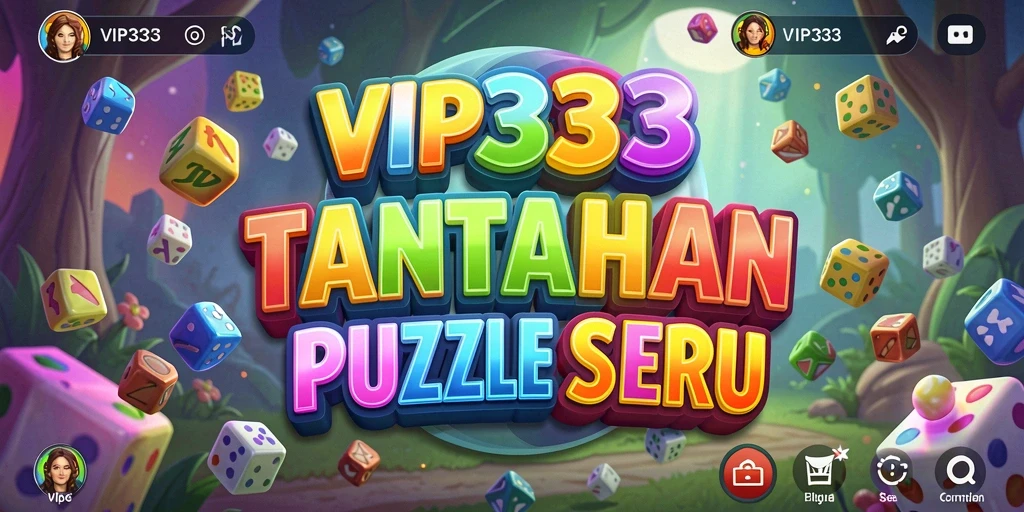 Screenshot gameplay menampilkan tantangan teka-teki dari VIP333.